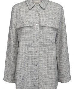 Minus Veste Légère Powder Blue Checked Femme -SOLDES D'ÉTÉ - Minus Fashion dbeaa143981147e3922bc2b730fed664
