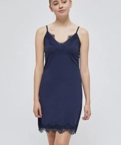 Minus Robe En Jersey Black Iris Femme