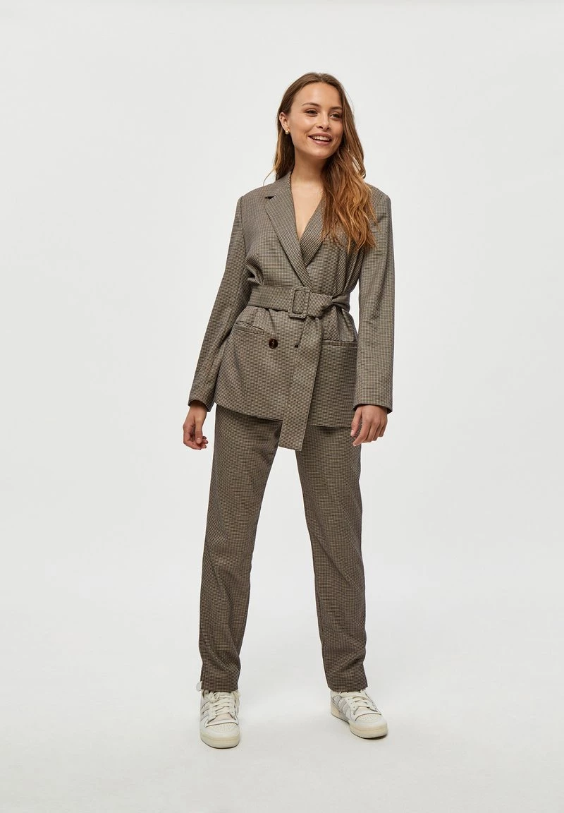 Minus Femme Manteau Court Mixed Houndstooth 4 Minus Femme Manteau Court Mixed Houndstooth – Image 2