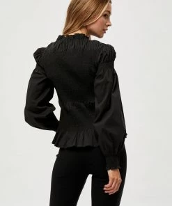 Minus Femme ALORA BLOUSE Blouse Black -SOLDES D'ÉTÉ - Minus Fashion e07aacc08c8b40829161b09b5022b789