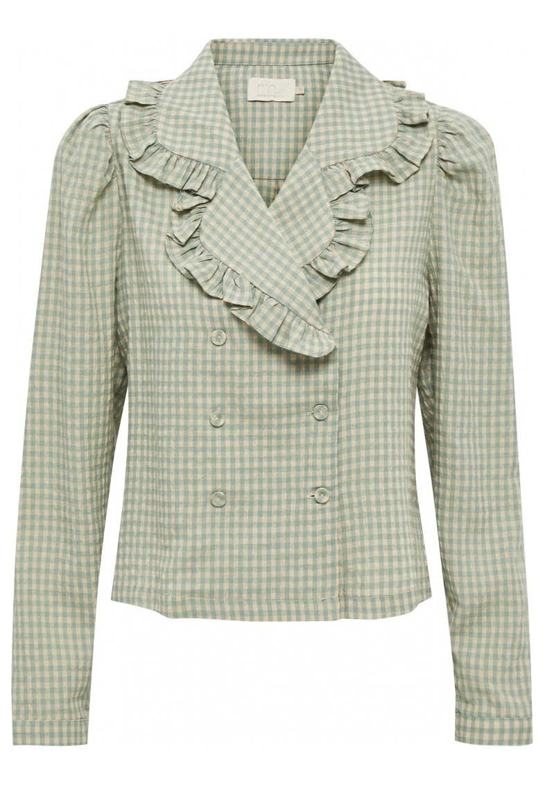 Minus Blouse Green Sand Checked Femme 7 Minus Blouse Green Sand Checked Femme – Image 5