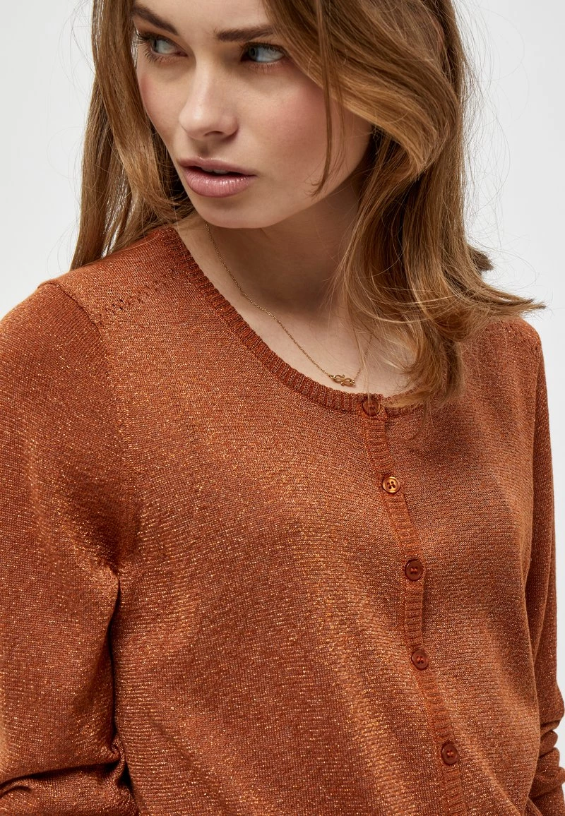 Minus NEW LAURA Gilet Burned Hazel Lurex Femme 6 Minus NEW LAURA Gilet Burned Hazel Lurex Femme – Image 4