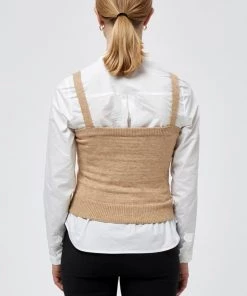 Minus MARY Débardeur Light Leather Brown Melange Femme -SOLDES D'ÉTÉ - Minus Fashion e7e99f225cd344efb1bd942ebef62654