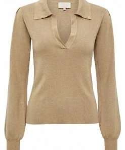 Minus Femme CAMARI Polo Warm Sand Melange -SOLDES D'ÉTÉ - Minus Fashion e973fd7b9cee49ab8cc75c4539f42b5c