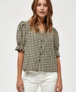 Minus ROKA Chemisier Sand Checked Femme