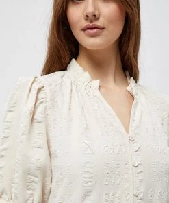 Minus BERGITTA Robe De Jour Broken White Femme -SOLDES D'ÉTÉ - Minus Fashion f0ea8f4c27744119aa097116ff48658a