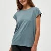 Minus LETI T Shirt Basique Blue Zen Femme -SOLDES D'ÉTÉ - Minus Fashion f1afbfe842574b098f1beb46d9ccf6e0