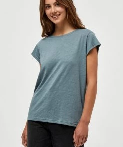 Minus LETI T Shirt Basique Blue Zen Femme