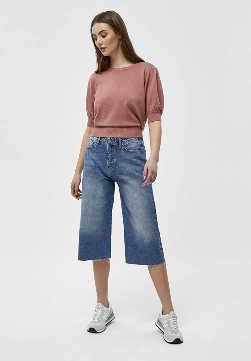 Minus LIVA T Shirt Basique Old Rose Melange Femme 4 Minus LIVA T Shirt Basique Old Rose Melange Femme – Image 2