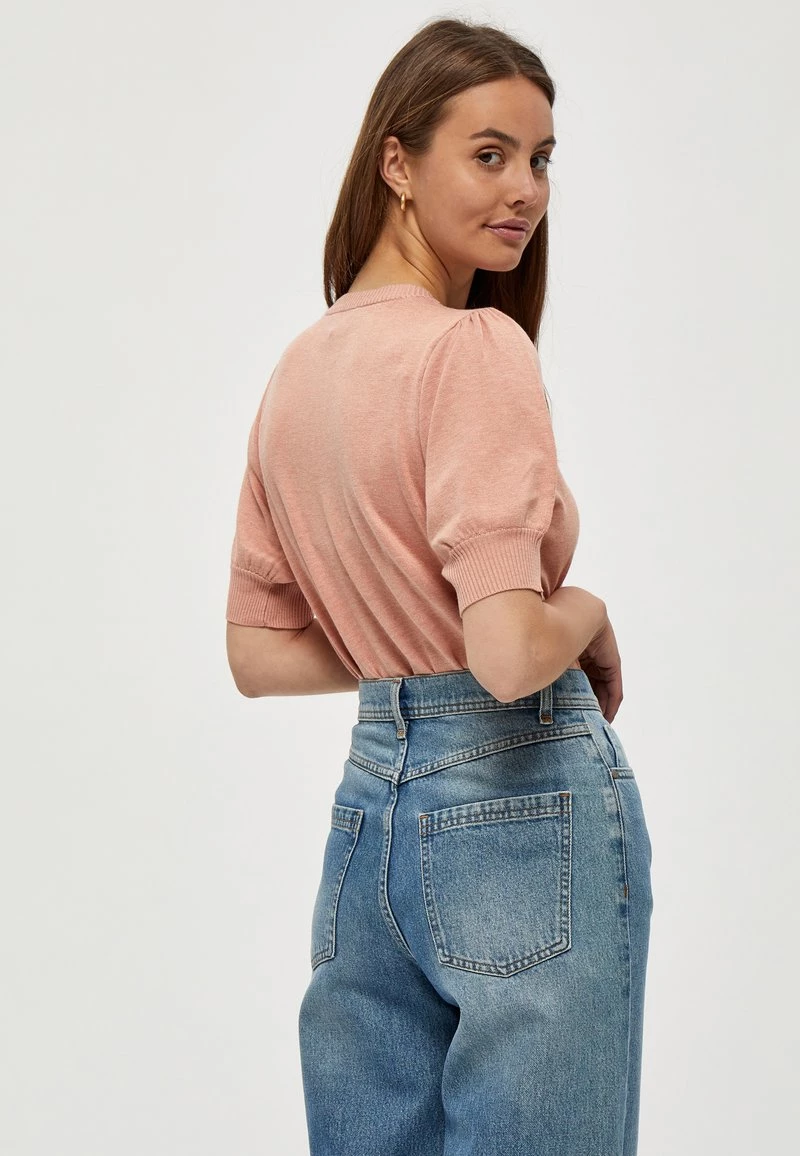 Minus LIVA T Shirt Basique Powder Rose Melange Femme 5 Minus LIVA T Shirt Basique Powder Rose Melange Femme – Image 3