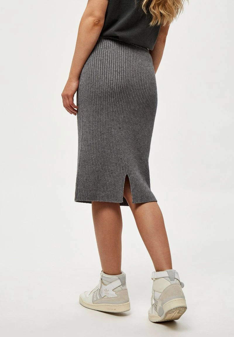 Minus Jupe Crayon Light Grey Melange Femme 5 Minus Jupe Crayon Light Grey Melange Femme – Image 3