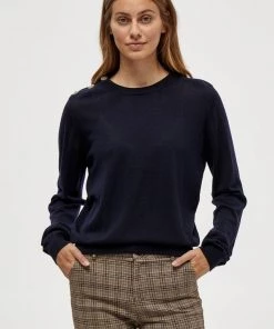 Minus GABI Pullover Black Iris Solid Femme