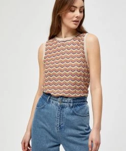 Minus Débardeur Old Rose Stripes Femme