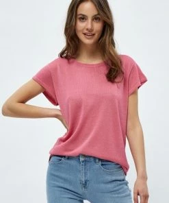 Minus Femme CARLINA T Shirt Basique Pink Flamingo Lurex