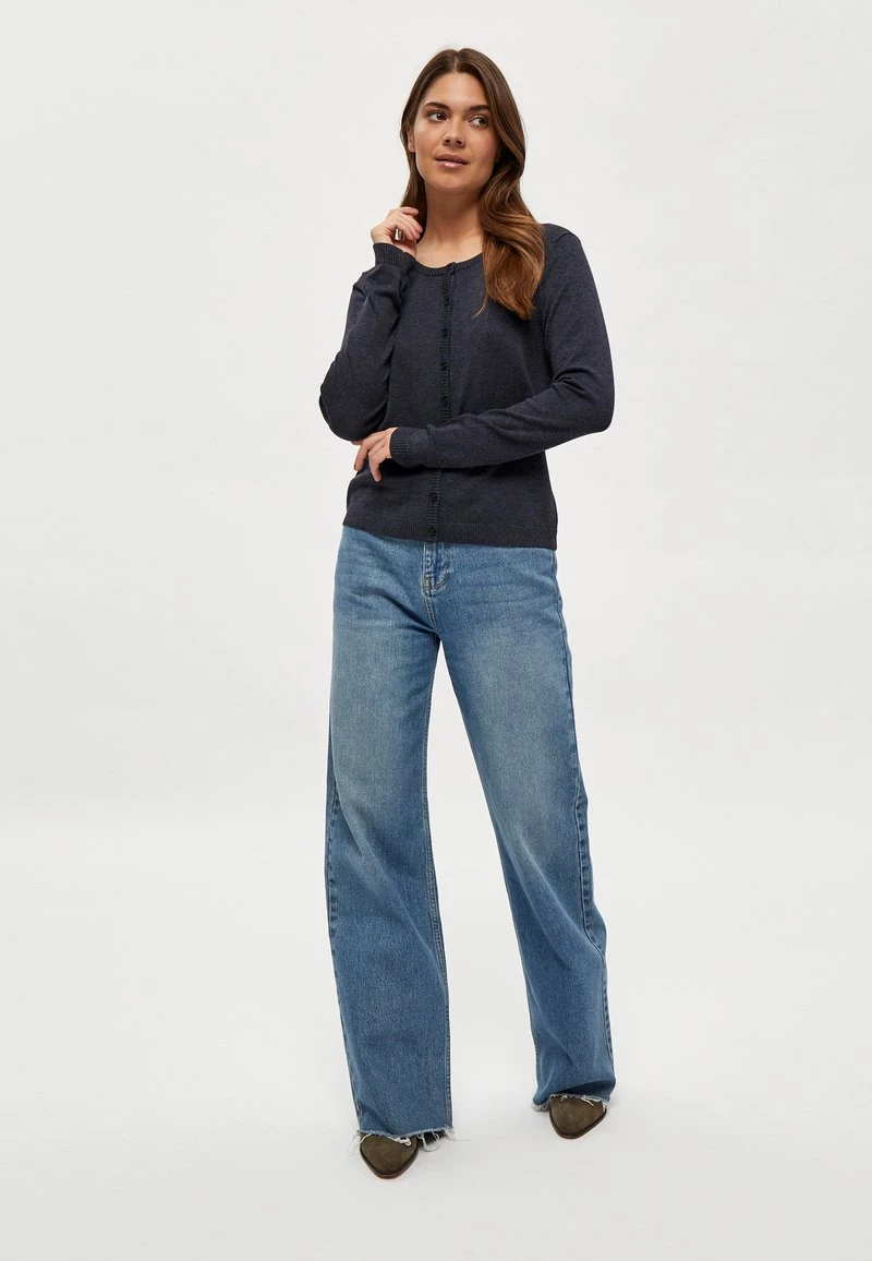 Minus Femme NEW LAURA Gilet Black Iris Melang 4 Minus Femme NEW LAURA Gilet Black Iris Melang – Image 2