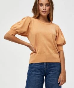 Minus Femme LIVA T Shirt Basique Apricot Tan Melange