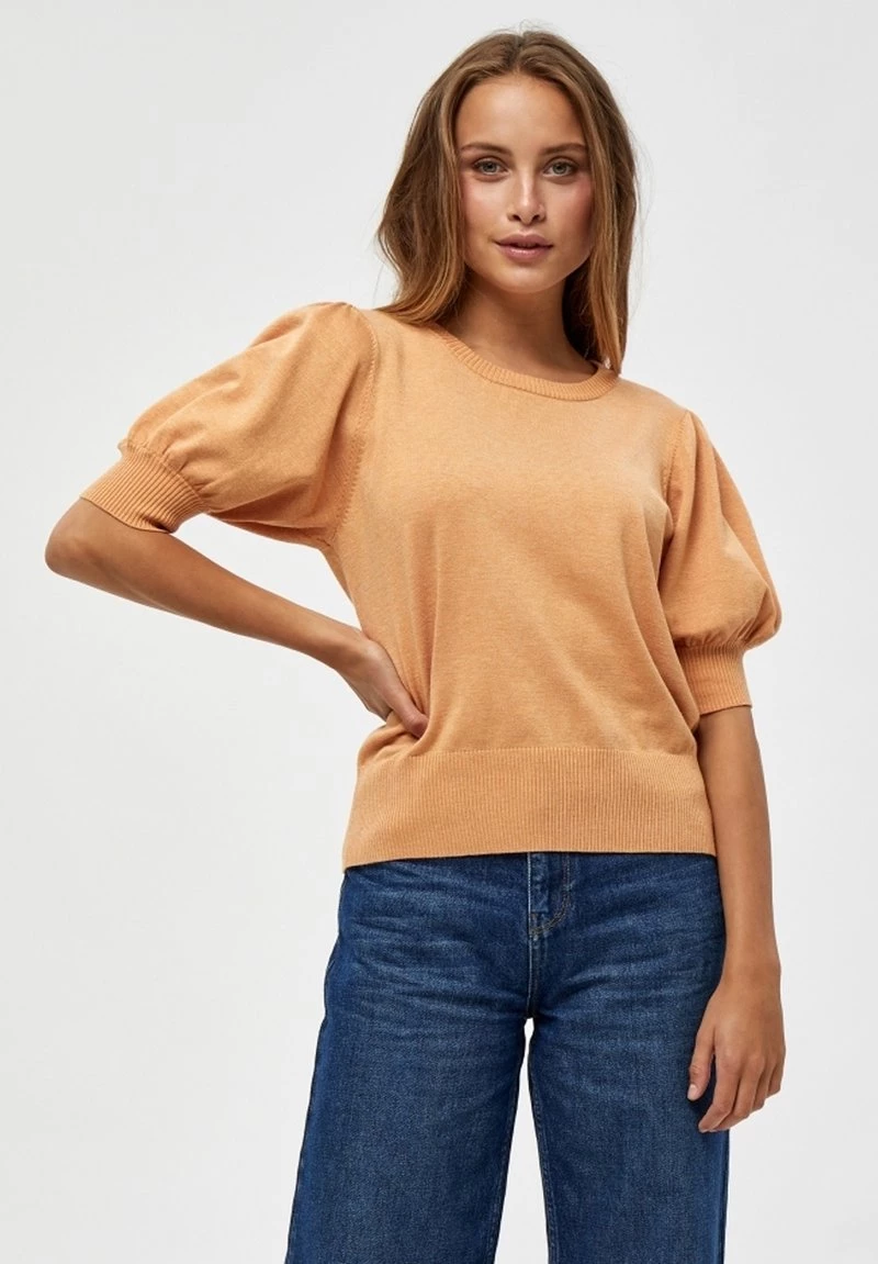 Minus Femme LIVA T Shirt Basique Apricot Tan Melange 3 Minus Femme LIVA T Shirt Basique Apricot Tan Melange