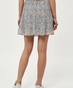 Minus Femme RIKKA Jupe Plissée Dusty Blue Flower Print -SOLDES D'ÉTÉ - Minus Fashion fd478d4b1fab40ffb9580d5e150afa27