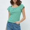 Minus Femme MIAJOHANNA TEE T Shirt Imprimé Green Field Stripes -SOLDES D'ÉTÉ - Minus Fashion fe84567b337e48d1bd9879dc1fb24e83