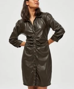 Minus Femme KASTANJA Robe Chemise Dark Brown